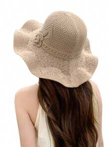 1pc Women/Unisex Plain Polyester Flat Top Brim Jazz Hat, Street Style Y2K Fashion, Elegant & Vibrant For Work, Party, Music Festival, Outdoor Activities, Cowboy Theme Events, Cosplay - Multicolor - View 3