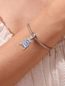 1Pc 925 Sterling SilverFashionable Magic Carpet Beads For Women Bracelets Bangles DIY Jewelry Making And Daily Outfit Matching Jewelry Decoration For Girls - Magic Carpet - View 2