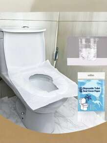10/20/30/50/100PCS Toilet Seat Cover Toilet Lid For Bathroom Accessories Bowl Disposable Mat Protector Products Household Merchandises Home Disposable Plastic Toilet Seat Cover Portable Safety Travel Bathroom Toilet Paper Pad Bathroom Accessory