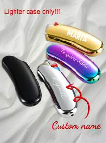 2 PIEZAS Funda/Estuche personalizado con letras para encendedor BIC, para regalo personalizado de padrinos de boda, Día del Padre, para hombres, novio, fumador de cigarros, cumpleaños J5