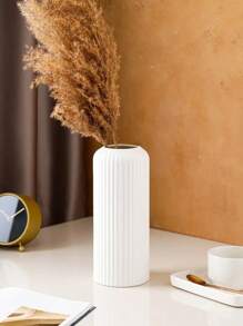 1pc Hydroponic Faux Ceramic Plastic Vase Flower Pot Decor, Creative Small Vase Decoration, Ins Style