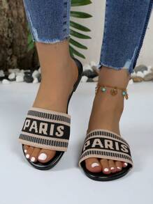 Women's Fashionable Flat Slippers For Outdoor Activities,2024 New Style