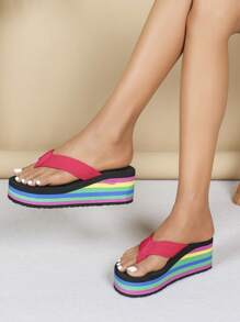 Summer Fashion Platform Wedge Heel Non-Slip Beach Thong Sandals