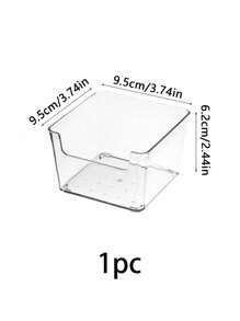 1pc/2pcs Transparent Stackable Stationery Storage Box, Large Capacity Desktop Storage Box, Multifunctional Storage Box, Suitable For Storing Cosmetics, Stationery Supplies, Sticky Notes Files, Other Miscellaneous Display Racks. Suitable For Home, Campus, Office.,For Back To School