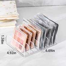 1 件/2 件透明化妆品收纳盒，可拆卸桌面收纳盒，适用于护肤品、眼影盘、粉饼、口红、桌面收纳 - 多色 - 查看 3