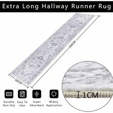 Hallway Runner Non Slip Runner Rugs For Hallway 60x300cm Extra Long Washable Light Grey Vintage Kitchen Hall Carpet Floor Rugs For Entryways Bedroom Laundry - 60x300cm - View 3