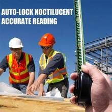 High Precision Self-Locking Steel Measuring Tape - Fluorescent & Wear-Resistant, Metric Measurements 5m/8m/10m