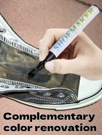 1 pezzo Penna riparatrice nera e bianca per il restauro, il rinfrescamento del colore, la sbiancatura e il rinnovamento di sneaker bianche o nere da donna e uomo, scarpe casual, scarpe bianche, strumento di riparazione delle scarpe