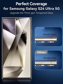 4片装9H钢化玻璃屏幕保护膜，兼容三星Galaxy S25/S25 Ultra/S24/S23/S22/S21/Galaxy A16/A05/A36/A54 5G/A34/A70/A12，高清透明保护膜 - 無色 - 查看 4