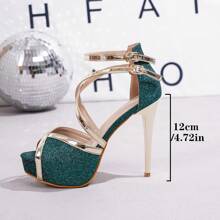 High Heel Waterproof Platform Sexy Elegant Fashion Versatile Party Event Glamorous Women's Shoes