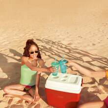 Mor 34 Liters Cooler Thermal Box 50 Cans Reinforced Cup Holder Handle