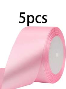 1pc 0.787 Inch X 1.57 Yard Pink Satin Ribbon, 24mm Width Craft Fabric Ribbon For Gift Wrapping, Bouquet, Wedding Party Decor (Pink)