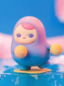 1pc Random Style Cute Cartoon Character Bean-Shaped PVC Figurine Blind Box/Bag, Collectible Gift For Figurine Collectors, Perfect For Room Decor