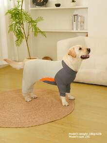 Pet ,Dog Clothes,Dog ,Dog Pajamas,Big Dog , Large Dog Pajamas, Anti Licking, Small Dog Pajamas,Post Surgery Recovery Dog Clothes, Large Dog Jammies,Long Sleeve Prevent Shedding,Doggy Air Conditioner Suit,Recovery Suit For Large Medium Bodysuit Dogs,Pet Summer Dreathable Costume,Extra-Large Elasticity,(Suitable For 10 - 120 Pounds) - Grey - View 4