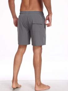 Nuovi pantaloncini casual da uomo per l'estate con tasche con cerniera, pantaloncini da spiaggia con fodera in doppio strato di seta latte, taglie oversize