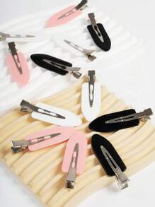 4/12/20/24/48pcs No Bend Hair Clips, Creaseless Duckbill Alligator Clips For Hairstyling, Makeup, Salon, DIY Crafts - Sectioning, Waves, Bangs, Gift Set(Black/Pink/White)