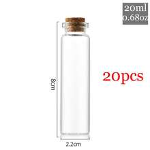 1/10/20 个/包迷你透明玻璃瓶，婚礼祝福罐，生日派对 DIY 圣诞装饰礼品瓶，装饰/旅行配件 - 無色 - 查看 14