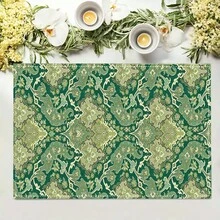 1/4/6/8/12 pièces Sets de table imprimés en lin, lavables, tapis de protection de surface, sets de table d'intérieur et d'extérieur, convient pour les fêtes, la cuisine et la décoration de la salle à manger - Multicolore - Voir 13