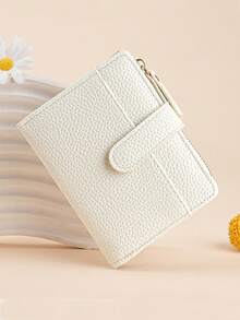 European & American Style Litchi Texture Minimalist Women Bifold Wallet Multi-Card Slots Zipper Coin Purse High-Grade Elegant Design For Women Wallet Mini Wallet Purse Wallet Small Wallet Wallet Men Wallet Leather Cute Wallet