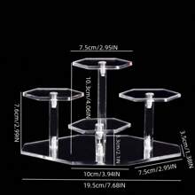 1pc Classic Acrylic Display Stand, 3/4/7 Tier Mini Figure Display Cabinet, Octagon/Round Product Holder, Suitable For Action Figures, Cosmetics, Perfumes, Statues, Jewelry, Collectibles - Standalone