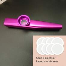 Apitos de metal Kazoo, 1/2/5/6 peças, instrumento musical. Apitos de diafragma para flauta, ótimos companheiros para violão. Performance de instrumento musical, presentes, saxofone, kazoo, violão, ukulele, instrumentos musicais para homens e mulheres, treinamento, pequenos presentes - Multicolorido - Ver 9