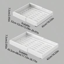 1 pieza Organizador extensible con cajón extraíble, organizador ajustable de gabinete debajo del fregadero, organizador de cajón de metal multiusos para especias de cocina, ollas y almacenamiento de platos, se ajusta perfectamente a tu gabinete de cocina - Multicolor - Ver 2