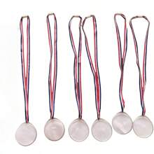 12 piezas Medallas de plástico con cordones, para manualidades, empresa, escuela, deportes, festivales, eventos de fiesta
