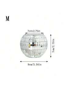 1 pièce Bougeoir à mosaïque miroir disco cool, vase en verre à boule disco, décoration de cadeau de vacances pour la maison. Bougeoir en mosaïque de verre, décoration de banquet à boule disco. Utilisé comme décoration centrale pour Noël, mariage, fêtes et table de salle à manger (Seuls les bougeoirs en verre sont inclus, les bougies ne sont pas incluses)