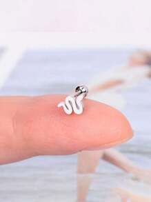 1PC Stainless Steel Tiny Stud Earrings Heart Star Moon Cross Butterfly Snake Mini Earrings Helix Cartilage Tragus Lobe Standard Conch Flat Ear Piercing Jewelry