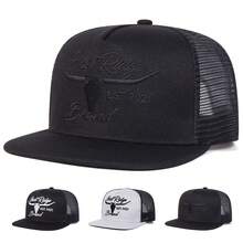 1Piece Men Bull Head Embroidered Hip Hop Hat Mesh Hat Outdoor Adjustable Sunscreen Leisure Hat Spring Autumn Travel Tourism Beach Vacation - Nhiều màu - Xem 8