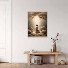 1 件，墙面艺术，宗教海报，客西马尼园，耶稣祈祷图，耶稣绘画，基督教版画艺术，圣经艺术，耶稣版画，基督教艺术，耶稣海报（无框） - 彩色 - 查看 3