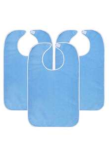 1/2/3/4/5 Pieces Terry Cloth Neck Bib/Towel, Neutral Adult Size Bib For Eating, Anti-Drool, For Seniors, Versatile - Light Blue - View 15
