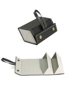 Organisateur pliable de 6 fentes en style vintage de pour lunettes, étui de lunettes de voyage portable, facile à nettoyer, caractéristiques spéciales : sans imprimé, bordures non teintes - accessoire de sac à main - options de couleurs multiples