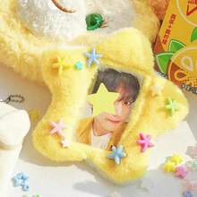 毛绒卡片套 书包钥匙扣挂件 卡包 三英寸卡片 创意娃娃 星星卡片套，学校用品，返校 - 查看 5