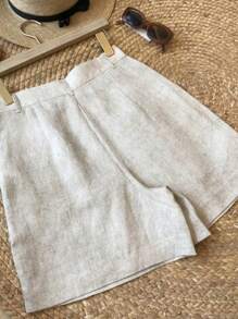 Pantalones cortos de verano de unicolor para mujer, moda