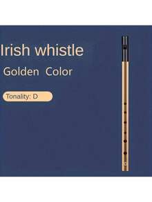 1pc Professional Irish Tin Whistle, C/D Key Metal Flute, Varnish Finish, High Pitch Range, Suitable For Performance And Music Practice - Multicolor - View 6