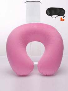 1pc Travel Pillow Neck Pillow Airplane Pillow Travel Car Home Office Travel Neck Flight Pillow Snap Button With Soft Cover, U Shaped Neck Pillow Portable Student Adult Pillow Pad, Supports Neck And Protects Cervical Vertebrae While Studying Or Riding In Car, Office Or Other Travel
