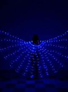 Elegant Exquisite Fairy LED Wings Cape Props, Wings Decoration Dance Photography Dress Up, Halloween Christmas Cosplay Costume Props, Birthday Party Outdoor Decoration Stage Performance Accessories, Adult Christmas Gifts (Without Batteries)