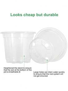 3/6/12pcs 4-Inch Soft Nursery Plant Pots, With Humidity Dome, Seedling Starter Trays, Small Planter Containers