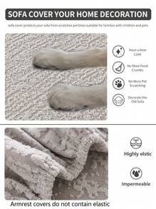 1 pieza Funda elástica para cojín de asiento de sofá, cálida y cómoda todo el año, antideslizante, impermeable, funda decorativa de moda para sofá en forma de L o de 1 a 4 plazas, decoración del hogar, apta para mascotas, lavable