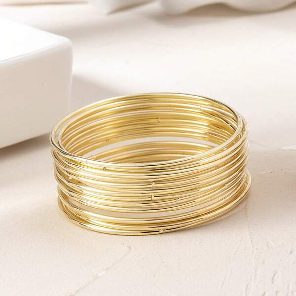 مجموعة أساور نسائية مرصعة بالأحجار 15 قطعة رقيقة ولامعة - هدية مثالية للرقص والحفلات