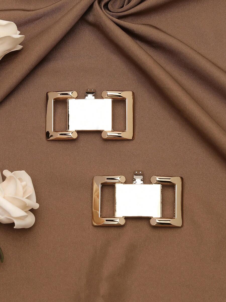 Accesorios decorativos versátiles para mujer, hebilla y flor desmontable para zapatos, ornamento de moda para la superficie del calzado - Dorado - Ver 1