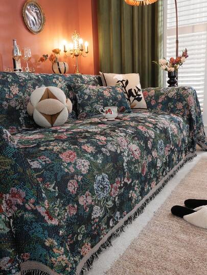 1pc Fashionable Bohemian Style Sofa Throw Blanket, Lightweight Luxurious Minimalist Sofa Cover, Blanket, Suitable For All Seasons, Dust-Proof, Anti-Slip, Anti-Scratch, Decorate Sofa, Protect Sofa, Applicable For Bedroom, Living Room, Study, Office, Outdoor, Car.