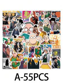 110pcs Sakamoto Days Manga Daily Life Cartoon Sticker Set, DIY Scrapbooking/Luggage/Phone Case Creative Decor, Cute Student Gift, Sticker Supplies