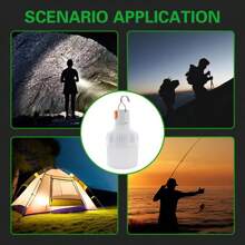 4pcs/2pcs/1pc Camping Lights, Emergency Bulb, Hanging Tent & Work Lamp, Rechargeable USB LED Bulb, Outdoor Portable Lights, Camping Accessories