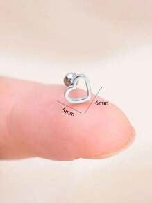 1PC Stainless Steel Tiny Stud Earrings Heart Star Moon Cross Butterfly Snake Mini Earrings Helix Cartilage Tragus Lobe Standard Conch Flat Ear Piercing Jewelry