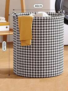 Cesta de lavandería de gran capacidad para el almacenamiento decorativo de ropa sucia, juguetes y mantas en el baño, la habitación del bebé y la sala de estar, con un estampado pata de gallo para decorar la habitación, ideal para decoración otoñal, dormitorio, Navidad y regalos de vacaciones, accesorios de viaje de verano y vuelta al cole