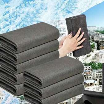 1/5 Piece Glass Cleaning Cloth, 29.5 * 29.5cm No Stripe Ultra-Fine Fiber Magic Cleaning Wet Wipes, Large Thick Magic Cleaning Cloth, Reusable Glass Magic Cloth, No Stripe Cleaning For Windows, Kitchens, And Household Items, Kitchens, Bathrooms, Cars, No Shedding, Absorbent Handkerchief