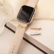 Encantos personalizados con nombre para relojes - Etiquetas con nombre para relojes inteligentes - Brazaletes de reloj personalizados - Brazaletes de reloj con nombre - Joyería de reloj - Regalo para él, oro rosa, plata, oro, elegante, colorido, vintage, sencillo, unisex, casual, lindo, personalizado, único, regalos ideales para él, regalos ideales para ella, ella, novio, novia, papá, mamá, familia, amigos, para aniversarios, para cumpleaños, para graduación, para el baile, para fiestas