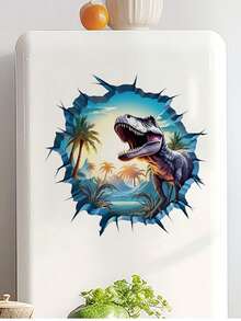 1 件 3D 恐龙贴纸耐用防水 PVC 贴纸自粘易撕适用于墙贴卧室书房背景墙装饰家居装饰让您的生活焕然一新节日装饰贴纸生日毕业礼物
